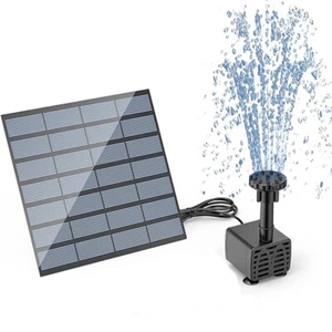 Solar Water Pond Pump Powered Panel Kit Outdoor Garden Pool Fountain Submersible - Picture 1 of 12