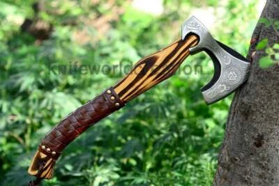 Survival Hatchet  Camping Chopper Military Wood Log Hand Axe  gift axe ,viking a - Image 1 of 4