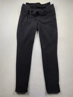 Old Navy Rockstar Women's Maternity Size 10 w35 Black Denim Super Skinny Jeans - Image 1 of 4