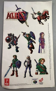 Nintendo N64 1998 EB Promo Legend of Zelda Ocarina of Time conjunto de tatuajes sin usar - Imagen 1 de 2