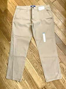 Arizona Jean Co Mens 38 x 30 Relaxed Taper Khaki Pants Flagstone - Picture 1 of 7
