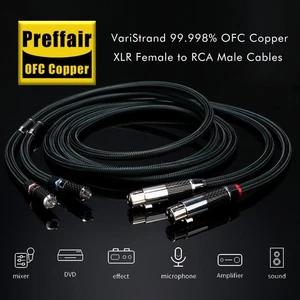 RCA auf XLR Audiokabel hochrein OCC RCA auf Balanced Signal Kabel RCA auf XLR - Bild 1 von 13