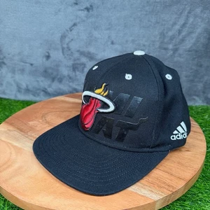 Miami Heat NBA Adidas Black Snapback Hat Cap Official Draft Cap Adult Mens - Picture 1 of 8