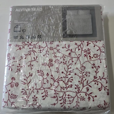 Ikea Alvine Trad Floral King Quilt Duvet Cover 2 Pillowcase Set 100% Cotton 2009 - Image 1 of 4