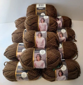 Vintage Natura Burlee, 100% Acrylic Yarn, 1.75oz,2 ply, Chocolate 12 skeins, NEW - Picture 1 of 5