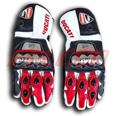 Ducati Corse Cowhide Leather Motorbike Racing CE Approved Gloves All Sizes - Image 1 of 4