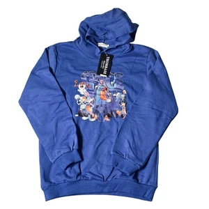 Space Jam Hoodie Youth Size 160 Large Blue Long Sleeve Pullover Thombase NEW - Picture 1 of 10