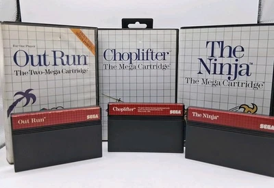 Sega Master System - Outrun, Choplifter, The Ninja 3 Games Lot - Image 1 of 4