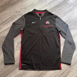 Nike Ohio State University Buckeyes Dri Fit 1/4 Zip Trainer Sideline Jacke S - Bild 1 von 7