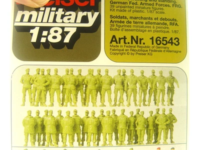 Bundeswehr Soldaten - 39  unbemalte  Figuren  Preiser Militär 1:87 -  16543 #E - Bild 1 von 2