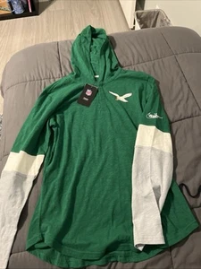 Nike Philadelphia Eagles Green Sweatshirt Henley Pullover Hooded Size M NWT - Picture 1 of 4