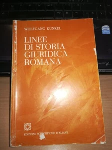 WOLFGANG KUNKEL LINEE DI STORIA GIURIDICA ROMANA 2001 EDIZIONI SCIENTIFICHE ITAL - Imagen 1 de 7