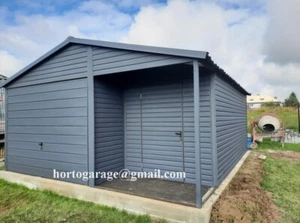 Fertiggarage GEÄRETESCHUPPEN Blechgarage Gartenhütte Laube Deutsche Statik 7x6 - Bild 1 von 6