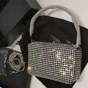 2022 New Women's Bag Rhinestone Bag Glittering Diamond Full Mini Bag Top Hot