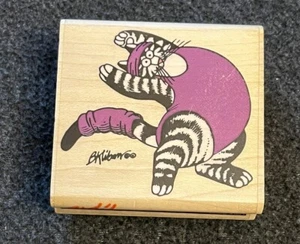 KLIBAN CAT JAZZERCAT Rubber Stamp Rubber Stampede Wood Mounted UNUSED - Picture 1 of 4