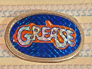 Vintage GREASE Movie Licensed Promotional Metal Belt Buckle by Factors Etc. Inc. - Picture 1 of 8