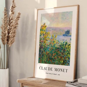 Claude Monet, Flower Beds, Wildflowers Poster Premium Quality Choose your Size - Picture 1 of 3