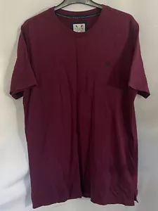 CREW CLOTHING COMPANY MENS SIZE M T SHIRT SHORT SLEEVE IN BURGUNDY - Picture 1 of 7