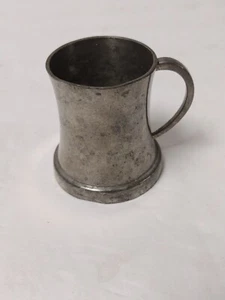 English Pewter Glass Bottom Shot Glass Size Mug / Stein / Tankard - Picture 1 of 8