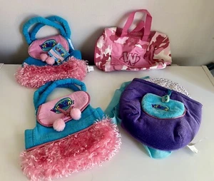Ganz Webkinz Pet Carrier Bag Lot Corduroy 4 Bags 1 New - Picture 1 of 13