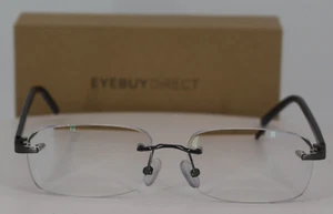 Eyebuydirect Limitless Schwarz Rechteckig M 55-17-143 Brille NUR GESTELL - Bild 1 von 12