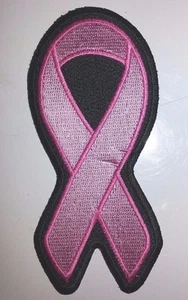 CINTA ROSA BORDADA Cáncer de Mama Motociclista Parche 2"x4.5" Chaleco Chaqueta MC  - Imagen 1 de 1