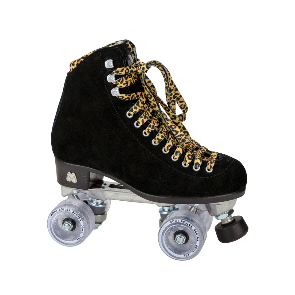 Moxi Panther Set Rollschuhe Wildleder Roller Figure Derby Quad Skate schwarz  - Bild 1 von 1