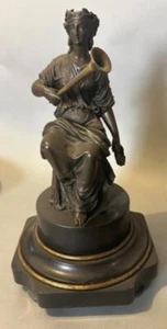 ANTIQUE VICTORIAN FIGURAL BRONZE MAIDEN STATUE SCULPTURE - Picture 1 of 9