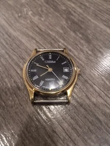 Vintage Soviet Gold Plated Quartz Men's Wristwatch Slava - Picture 1 of 8