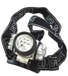 7 LED Flashlight Head Lamp Light Hands Free Lite Headband Camping Home Survival - Picture 1 of 9