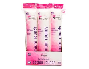 1 PACK WITH 9 SWISSPERS HYPOALLERGENIC COTTON ROUNDS - Picture 1 of 1