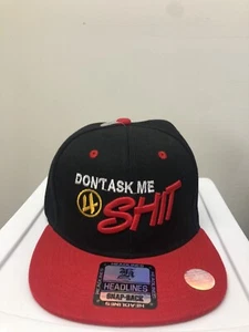 Mütze Don’t ASK ME 4 SHlt Mütze bestickt Snapback Adj Baseball Cap rot-schwarzK - Bild 1 von 3