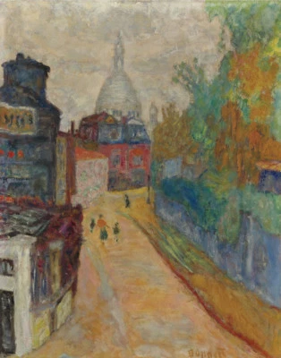 Impresión en lienzo Pierre Bonnard Rue In Montmartre El Sagrado Corazón 16 x 20 Foto 1 de 4