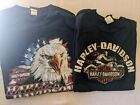 Harley Davidson Menge 2 Herren T-Shirt 2XL Colorado Schädel Daytona schreiender Adler