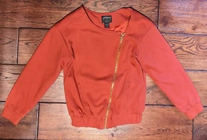 Chaqueta para mujer Stussy con cremallera asimétrica naranja quemado talla pequeña - Imagen 1 de 10
