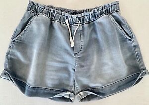 Gap Girls Size XL Denim Short Pull-on Elastic Waist Pockets Mock Drawstring