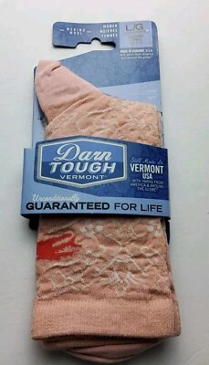 Darn Tough Women's Wool Blend 1690 Light Crew Dusty Rose Size L 10-11.5 - Image 1 of 3