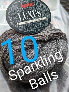 Wow! 10 LUXUS Balls Katia Boutique Collection Gray Shimmer Factory Packed Spain