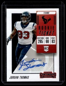 2018 CONTENDERS ROOKIE TICKET AUTO JORDAN THOMAS TEXANS - Picture 1 of 1