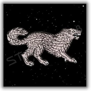 SCHATTENWOLF vom HOUSE of STARK als AUFNÄHER - GAME OF THRONES - Bild 1 von 2