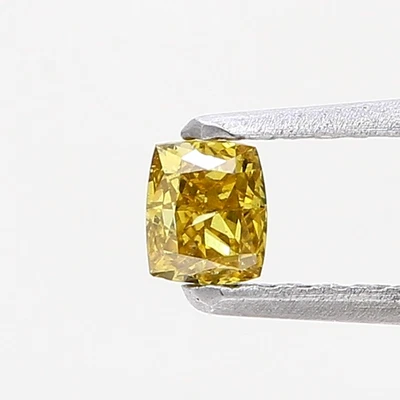 FANCY NATURAL BROWNISH YELLOW DIAMOND 0.16 CT FANCY CUSHION BRILLIANTCUT DIAMOND - Image 1 of 4