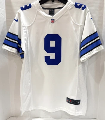 Camiseta Nike On-Field Cowboys Tony Romo #9 Juvenil XL NFL Blanca Azul - Usada, Limpia Foto 1 de 4