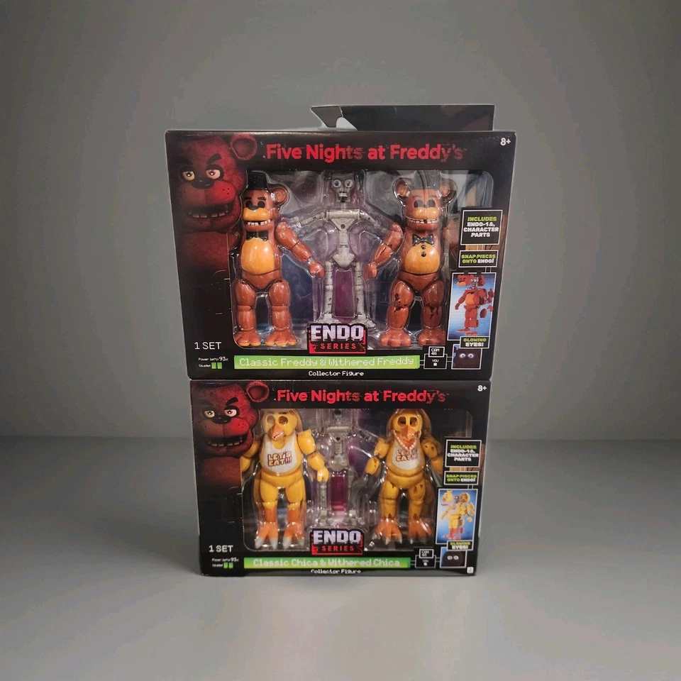 Five Nights At Freddys Endo Withered Chica Series Jazwares 6" Figure Set In Hand