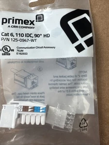 100 Cat6 Keystone Jack Network Ethernet RJ45 Plug 110 Snap-In Punchdown Pack - Afbeelding 1 van 2