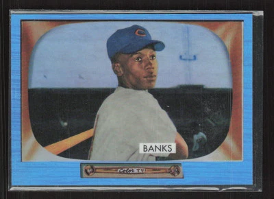 2013 Bowman Chrome #242 Ernie Banks Blue Sapphire Rookie Reprints - Imagem 1 de 2