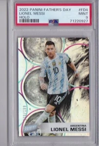 LIONEL MESSI 2022 Panini Father's Day #FD4 Holo Silver #'d 109/199 PSA 9 Pop 5 - Picture 1 of 2