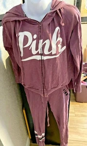 VTG Victoria’s Secret Pink Jog suit XS PURPLE  lp - Picture 1 of 12