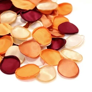 300pcs Orange Rose Petals Artificial Flower Petals Fall Wedding Decor Flower ... - Picture 1 of 7