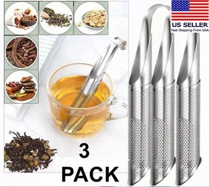 Loose Tea Infuser Stainless Steel 3 Pack Tea Steeper Strainer for Tea / Spice - Picture 1 of 13