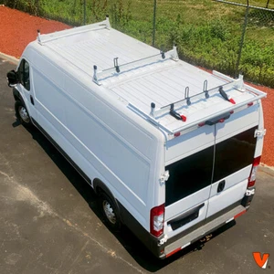 H1 3 Bar Steel Ladder Roof Rack w/Roller Fits: RAM ProMaster High Roof 2014-On - Picture 1 of 12